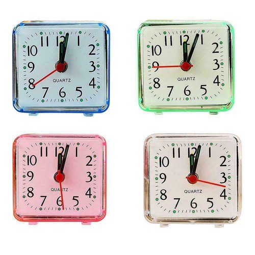 1Pc Modern Mini Quartz Clock Travel Alarm Clocks Bedroom Table Clock USD O9H7 - Picture 3 of 14