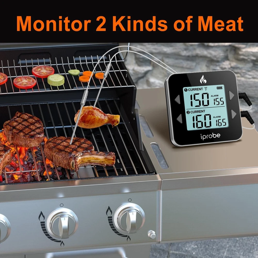 Meat Thermometer with Dual Probes -Versatile Kitchen Tool for Grill, BBQ, Smoker