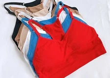 Sport Bras 3/6 Lot Bra Yoga Active Gym Sexy Seamless Racer Back Top 1602 S-2XL