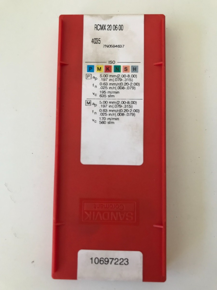 Sandvik 3x Wendeschneidplatten RCMX200600 4035 Insert Wendeplatten