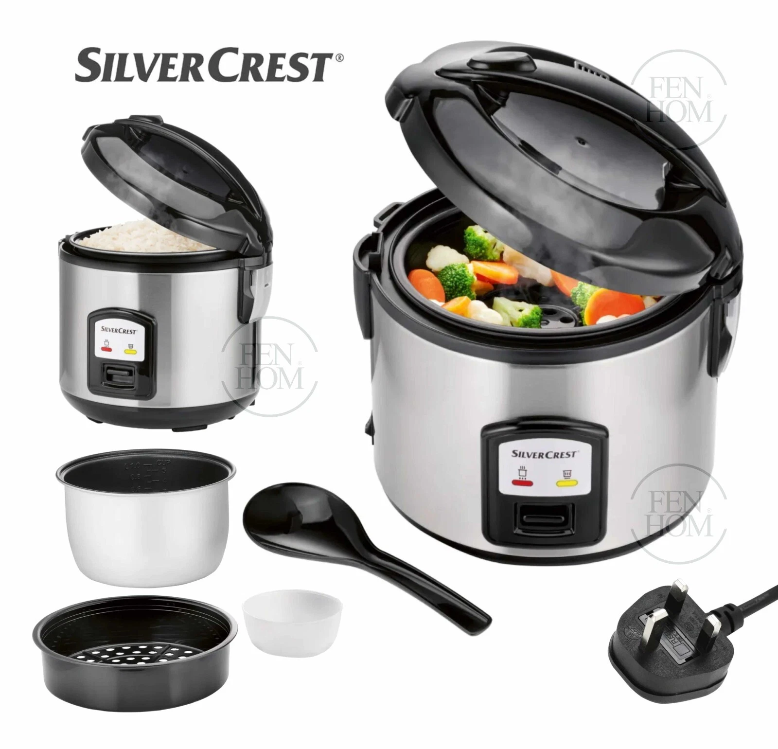 Electric Rice Cooker / Veg Steam Cooker 1L With High Quality Non-stick Tray NEW