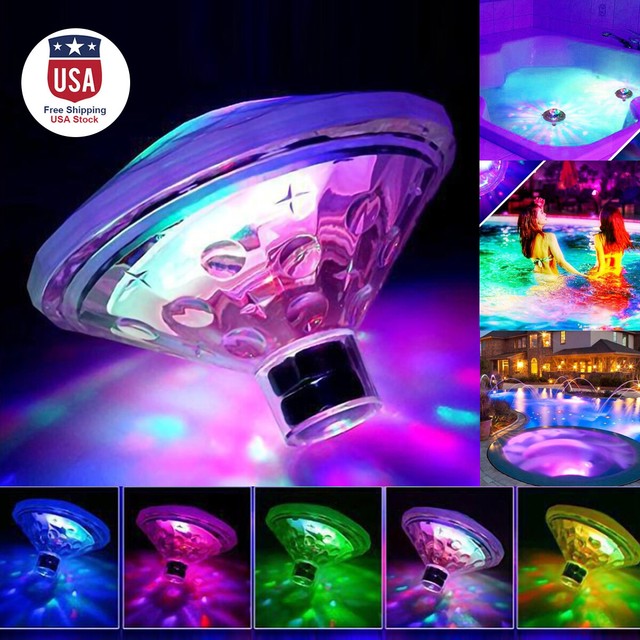 LED RGB Floating Underwater Disco Lights Glow Show Swimming Pool Tub