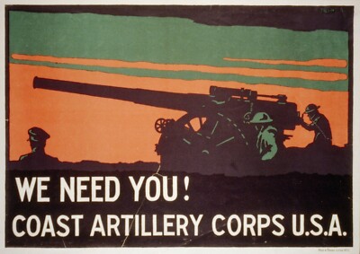 4222 Tolson, (b.1883) - 1917 - We need you! Coast Artillery Corps U.S.A.