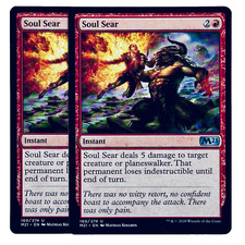 Magic the Gathering Soul Sear Regular Uncommon x2 M21 2020
