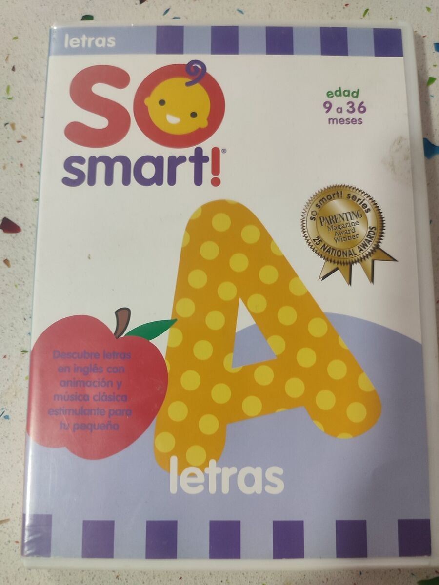 Letters DVD So Smart! School Of Baby 9-36 Months Childhood Spanish