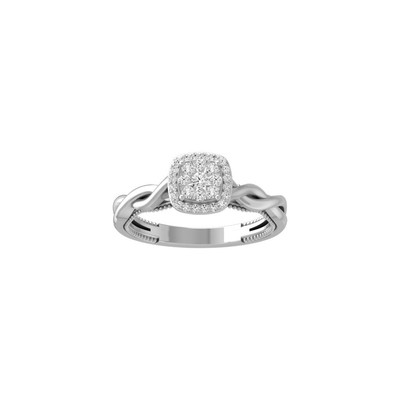 Round Lab Grown Diamond Sterling Silver Fashion Ring Size 7 for Women 2.28 gram