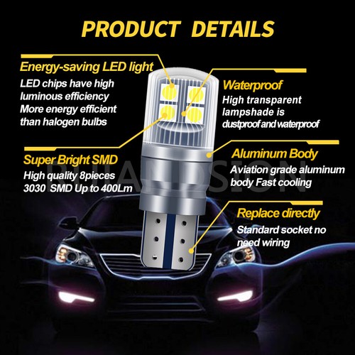 4x Ampoule LED T10 W5W 12V pour intérieur de voiture et plaque d'immatriculation - Picture 4 of 24