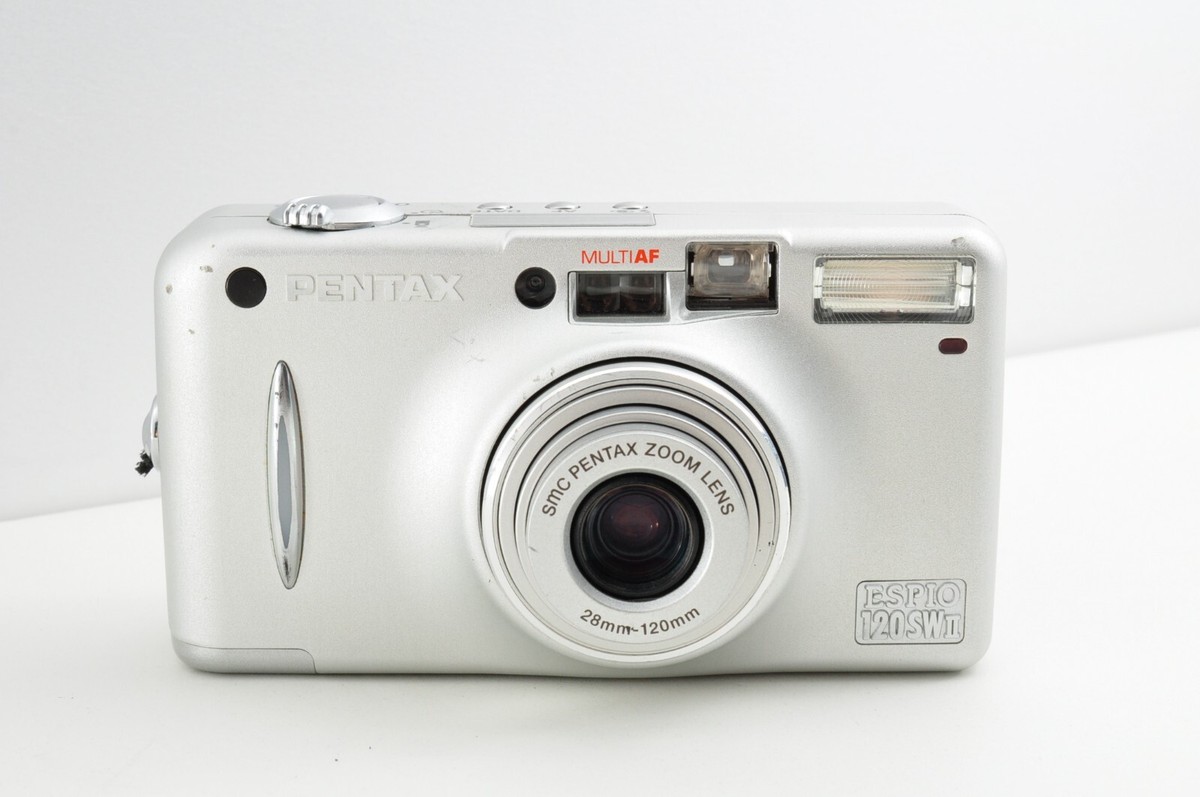 PENTAX ESPIO 120SW II silver 35mm Point & Shoot Film Camera PENTAX ESPIO 120SW II silver 35mm Point & Shoot Film Camera