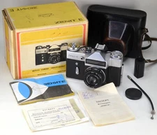 1974 KMZ SOVIET USSR "ZENIT-E" SLR camera + INDUSTAR-50 M42 LENS FULL SET (16)