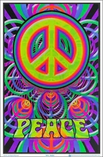 Peace Sign Blacklight Poster 23 x 35