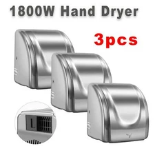Stainless Steel Automatic Commercial Electric Hand Dryer Hot Air Hand Blower3PCS