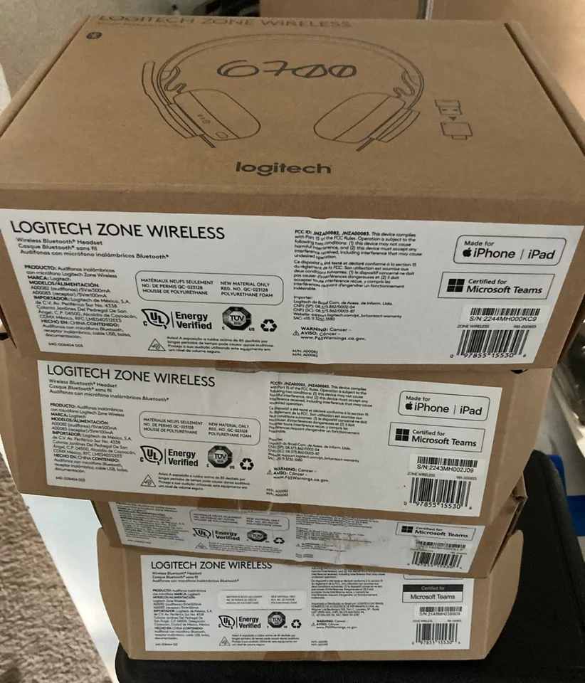 Logitech Zone Wireless - Teams Version - Binaural Wireless Headset - Black - Image 2 of 2