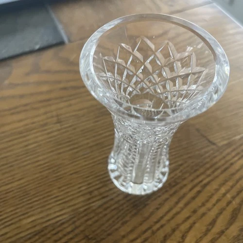 WATERFORD VASE Vintage CRYSTAL DIAMOND WEDGE CUT