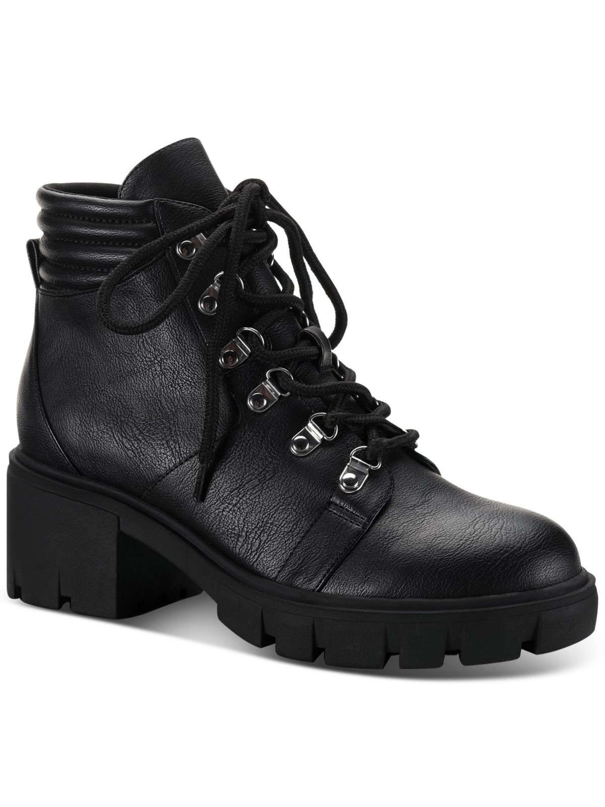 SUN STONE Womens Black 1 Platform Ruthee Round Toe Block Heel Booties 5 M 5090₽