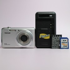 Traveler Digital Camera IS 12 12.0MP Silver Tested Full Working Set
