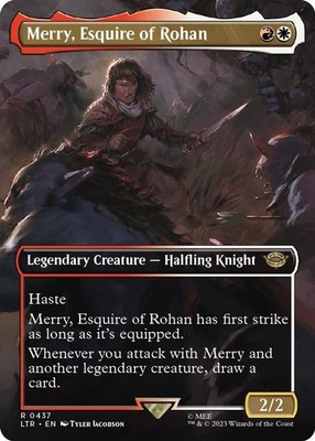 Merry, Esquire of Rohan (Borderless) #437 *Foil* (MP) Universes Beyond: The L...