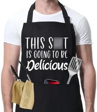 Miracu Funny Cooking Aprons for Women, Funny Baking Aprons for Men Dad - Mens Co