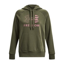 Under Armour 1379624 Women's UA Freedom Rival Fleece Hoodie, OD Green, X-Large