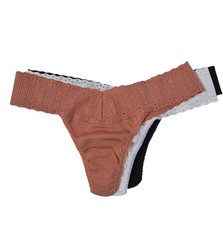 Hanky Panky Eco Fx Soft Lace Low Rise Thong 3pk