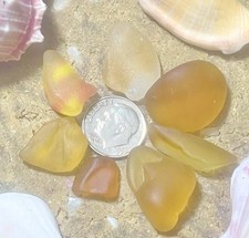 Genuine Surf Tumbled Seaglass Oranges found in DR