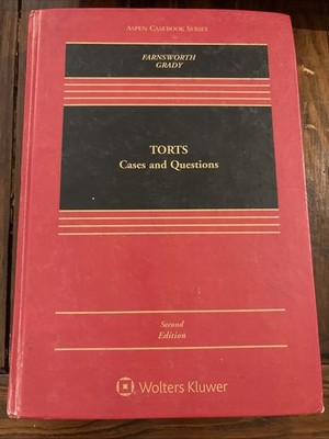 Aspen Publishers Torts Cases & Questions 2nd Edition Hardcover Farnsworth Grady