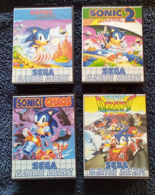   Sega Game Gear Sonic Bundle Sonic 1, 2, Chaos und Drift OVP  