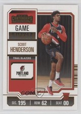 2023-24 Panini Contenders Bronze Game Ticket Scoot Henderson #27 0y59