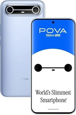 【美品】Android TECNO POVA Slim 5G スマホケース付き Tecno Pova Slim 5G Smartphone 8GB RAM 128GB Sky Blue Global