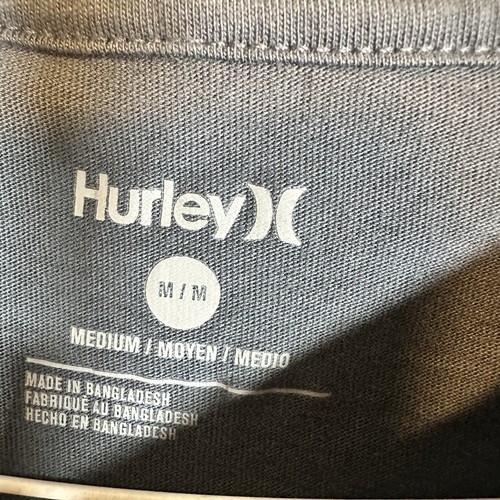 HURLEY Mens Short Sleeve Logo Graphic Crew Neck T-Shirt-Gray-M - Picture 3 of 7
