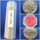 1930-P Buffalo Nickel Rolls. All Readable Dates!  40 Nickels, $2 Face!