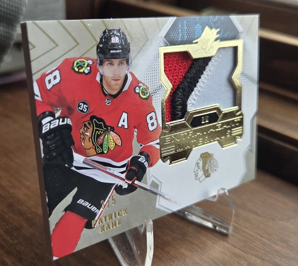 Parche de materiales extravagantes 2021-22 Upper Deck SPX Patrick Kane EM-PK 3/5 🔥🔥🐸 Foto 2 de 4