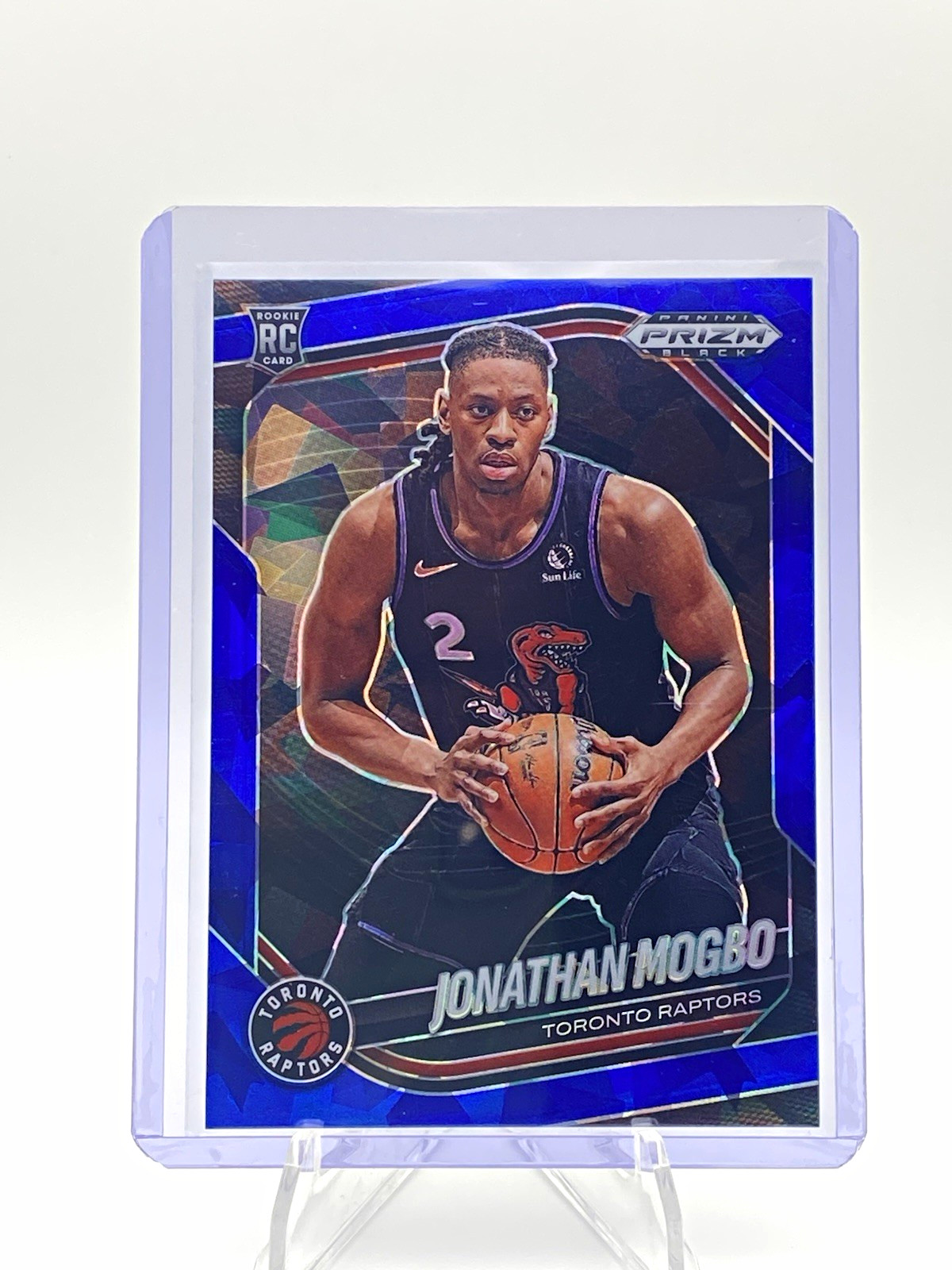 Panini 2024-25 Prizm Black Jonathan Mogbo RC Blue Ice Prizm #227 /125