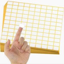 4950 White Rectangle Labels 0.5 x 0.75 Inch Blank Stickers Self-Adhesive
