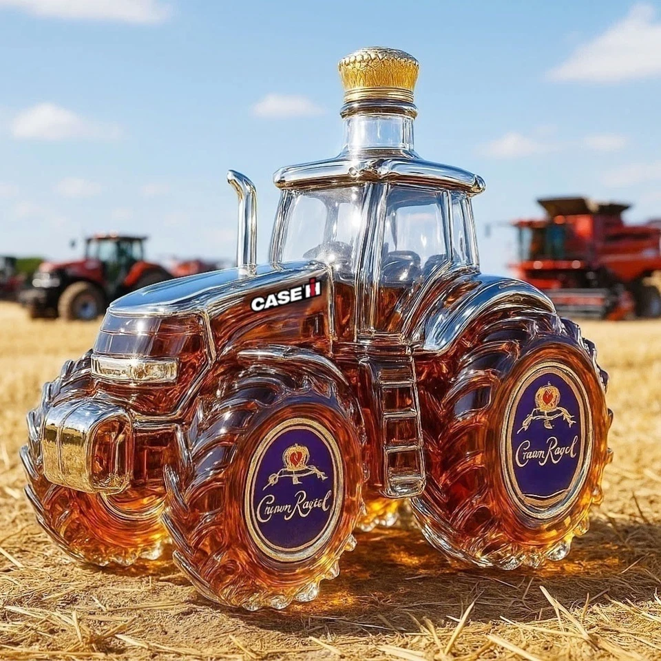 Traktor Whiskyflasche Rotweinkaraffe Einzigartiges Geschenk Dekoration - Bild 3 von 4