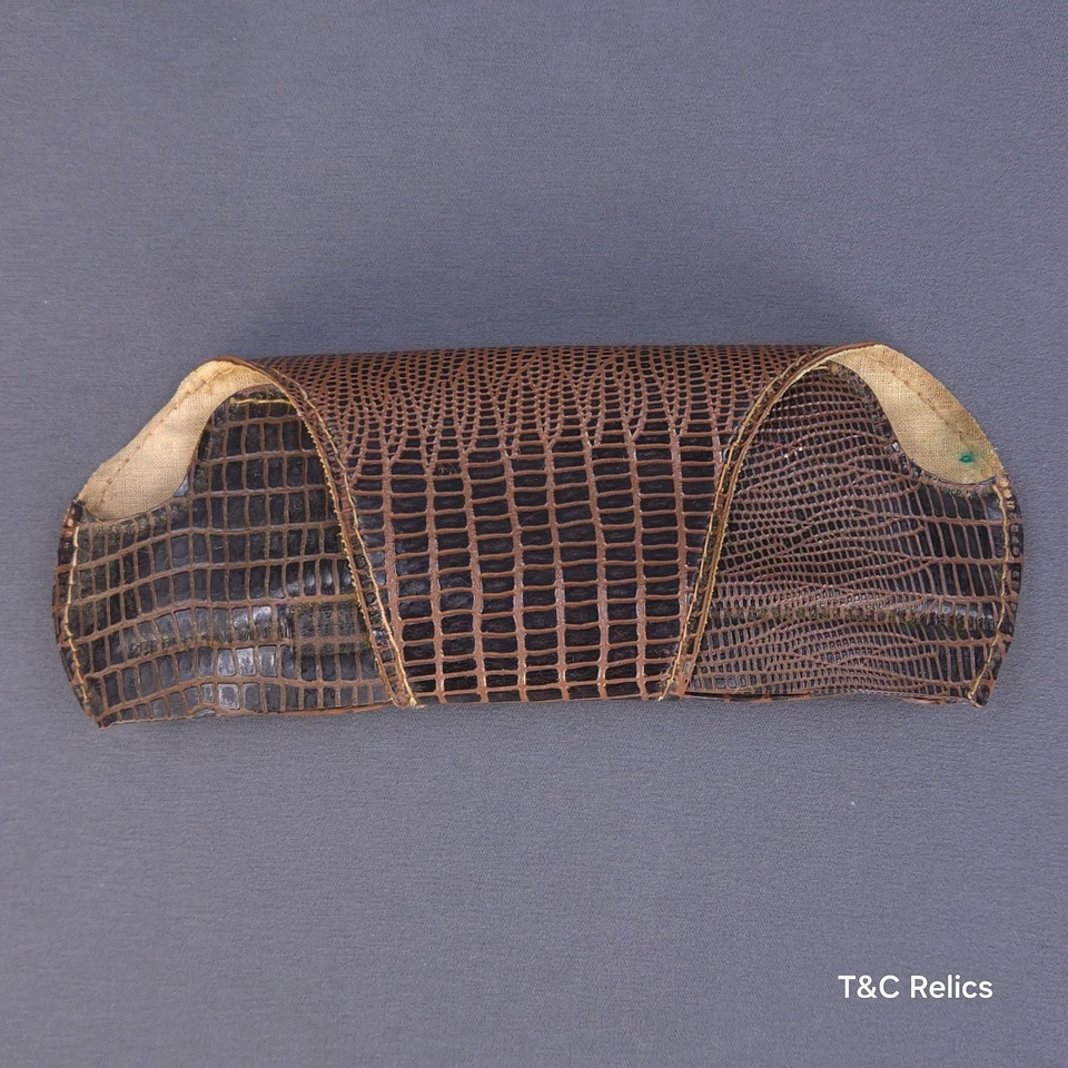 Gafas de sol de aviador pendientes de patente vintage civiles y estuche 1936-40 ámbar baquelita Foto 3 de 4