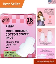 Eco-Friendly Ultra-Thin Menstrual Pads with Wings - Light Absorbency - 16 Count