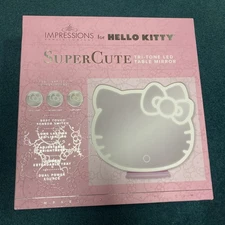 Impressions Hello Kitty Tri-Tone LED Light Up Table Vanity Mirror New