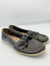 Sperry Womens Firefish STS96821 Blue Black Leather Loafers Boat Shoes Sz 10 1953