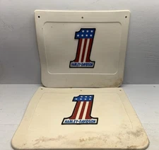 Vintage NOS Harley Davidson AMF #1 Mudflap Set Larger Size Set Neat Pieces !