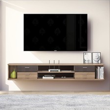 Pmnianhua Floating TV Unit, 66 '' Wall Mounted TV Cabinet, Floating Shelves