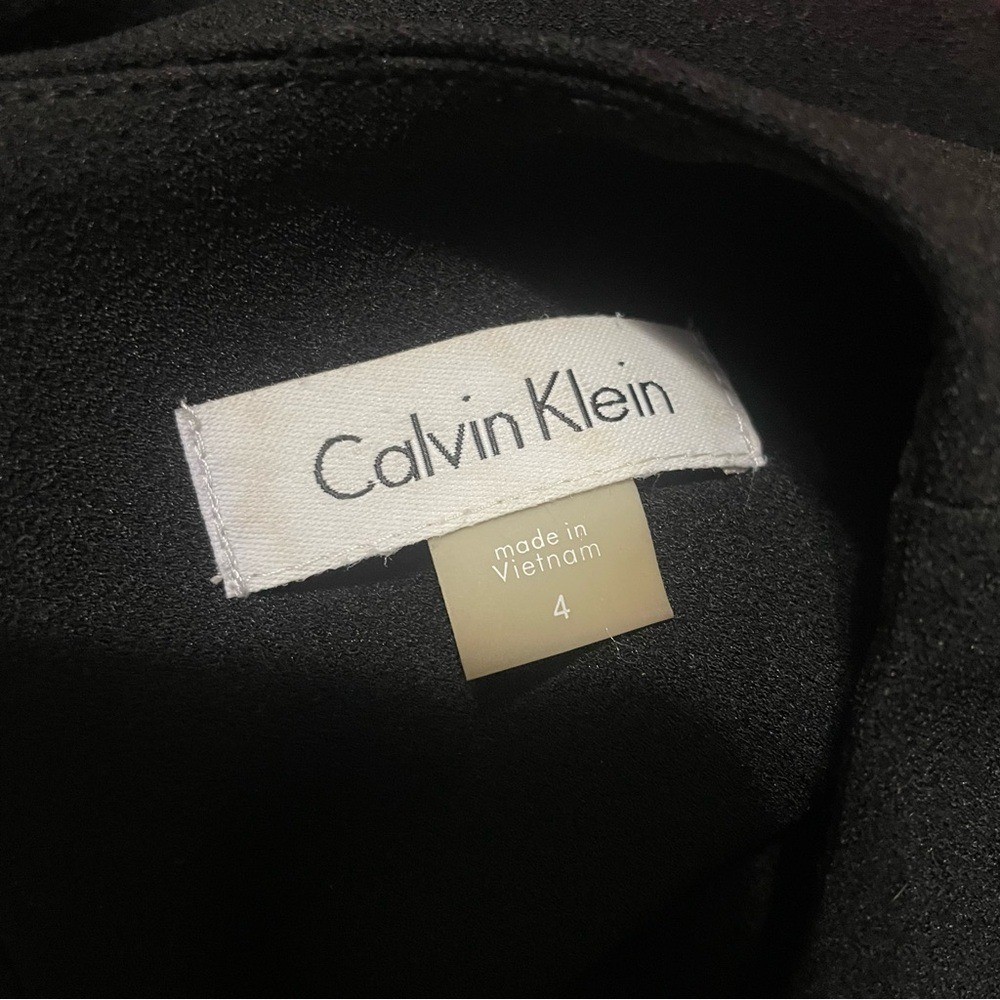 CALVIN KLEIN Black Sleeveless Sheath Dress Size 4 Office Evening Minimalist thumbnail 6