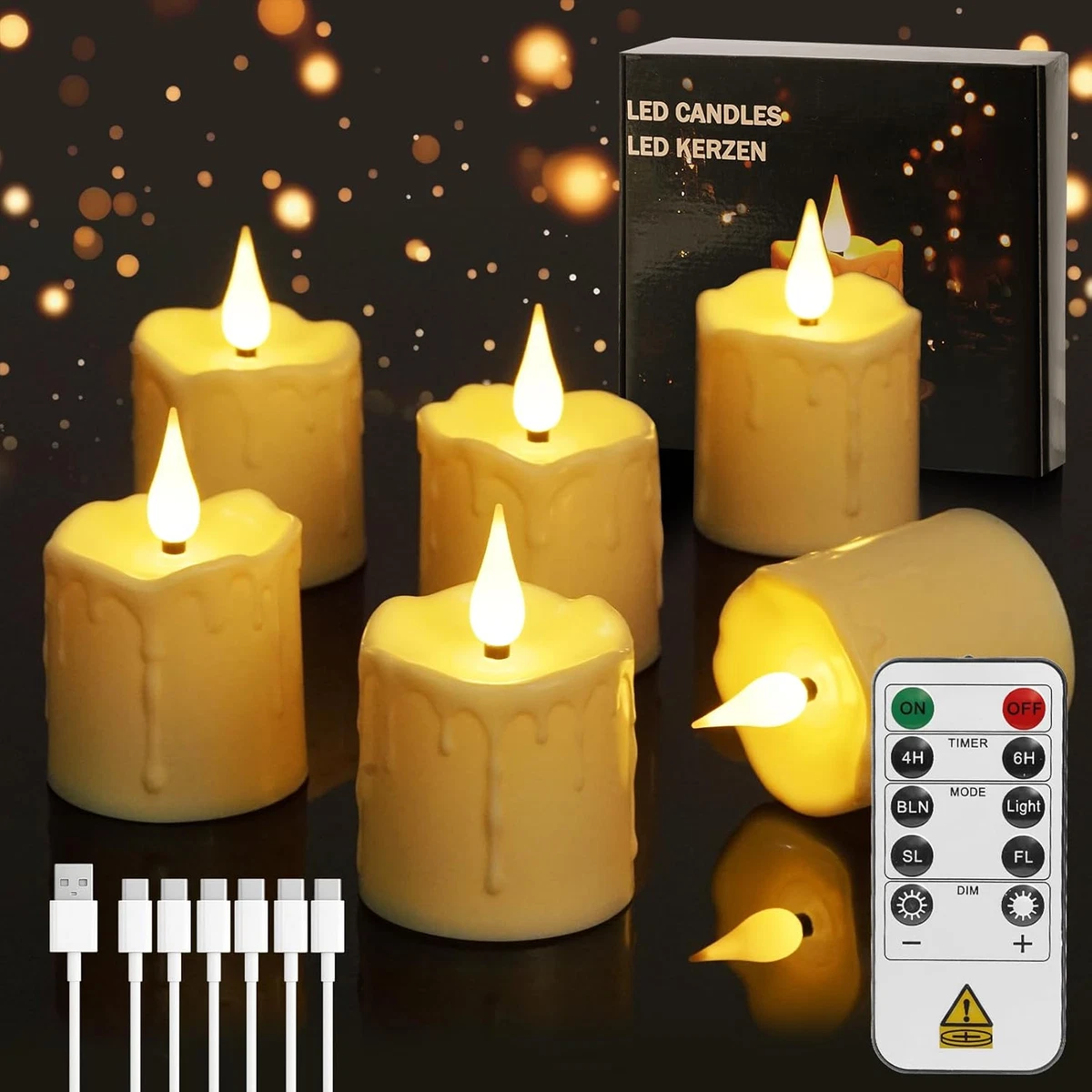 Homemory, lumini a batteria con timer, 6 ore accesi e 18 ore spenti in