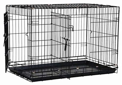 PRECISION PET PRODUCTS TWO DOOR GREAT CRATE WIRE DOG CRATE - MULTI/BLACK