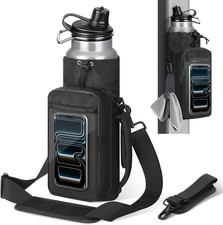 Magnetic Gym Bag, Magnetic Water Bottle Holder with Clear Phone Pouch, Built-In