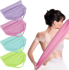 4Pcs Exfoliating Back Washers Scrub with Handles Japanese Body Scrubber Cloth
