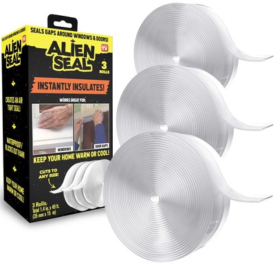 Alien Draft Seal Insulation Tape Transparent Silicone Weather Stripping Door...
