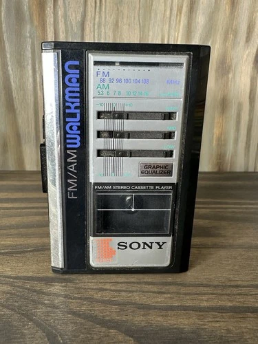 Vintage FM/AM SONY Walkman Cassette Player WM-F43  -PARTS NOT WORKING