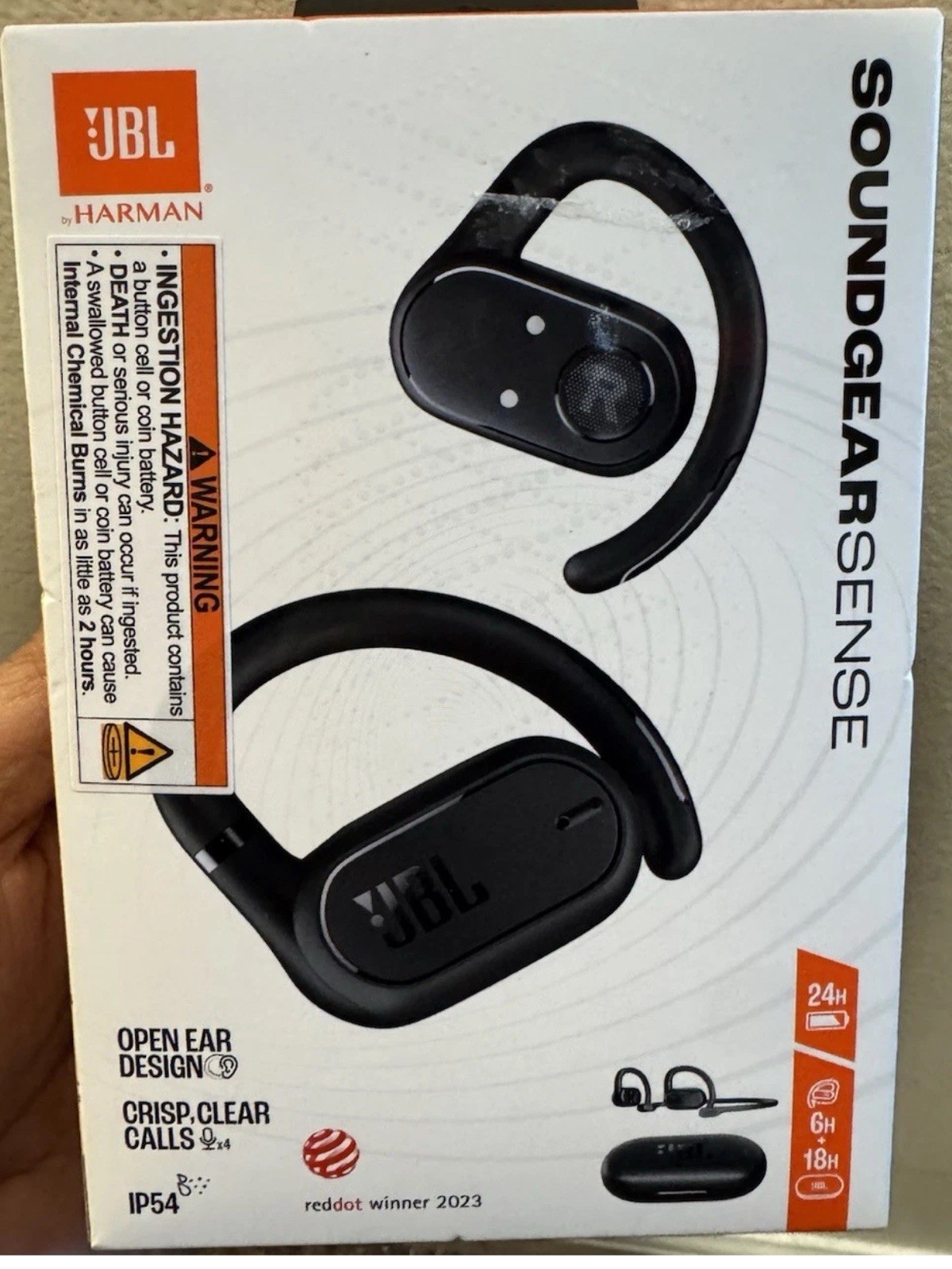 JBL SoundGear Sense Open Ear Wireless Headphones in Black-image