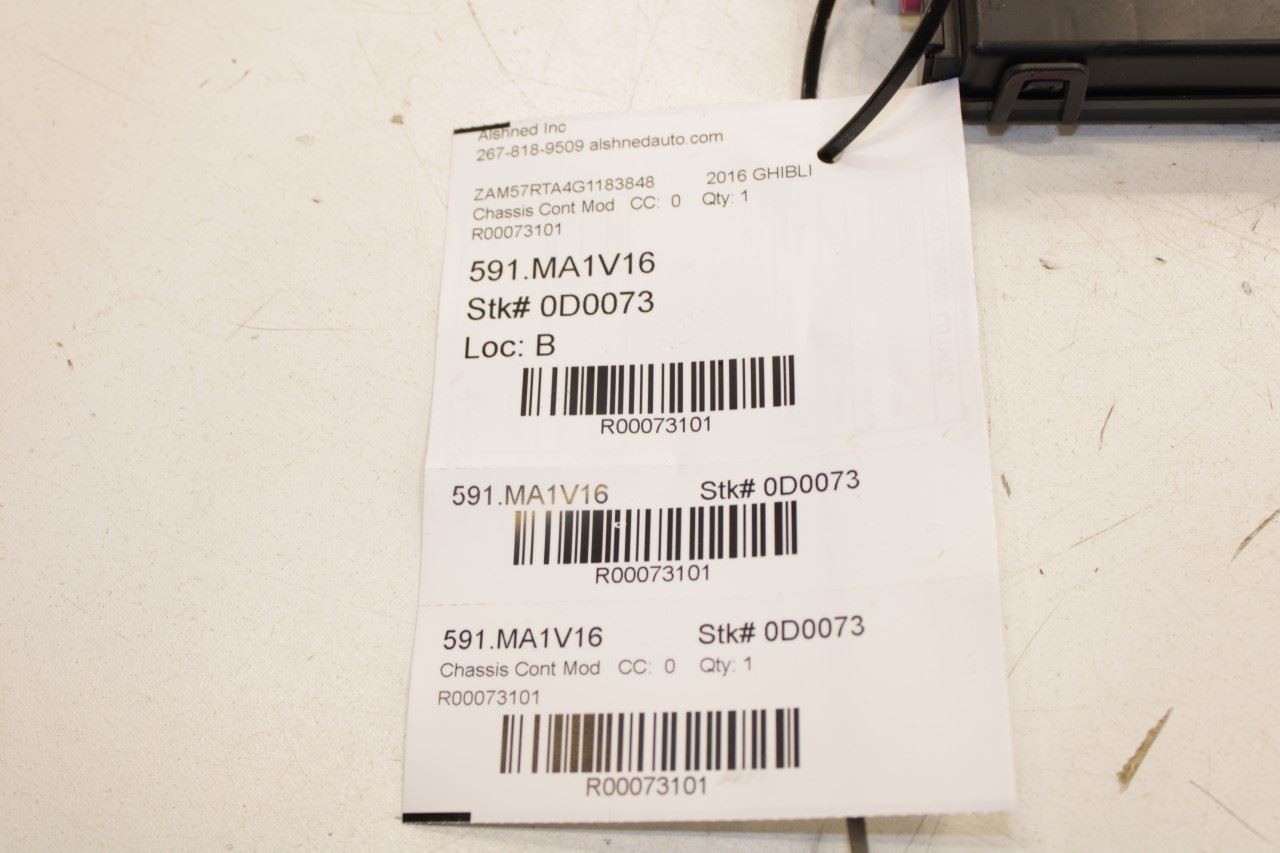 2016 Maserati Ghibli S Q4 3.0L Passive Remote Keyless Entry Start Control Module