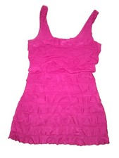 Express Dress Mini Pink Modal Womens S Flutter Bodycon Sleeveless